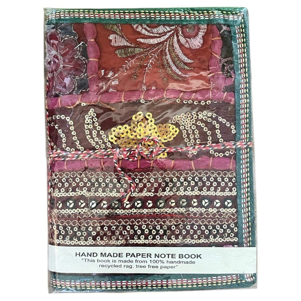 Handcrafted Sari Silk Journal · Tree-Free Paper · Zero Waste · Living Ritual